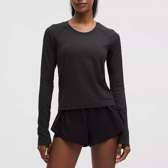 Lululemon NWT Womens 12 Swiftly Tech Long Sleeve 2.0 Black Athleisure LW3DOBS - Picture 1 of 9
